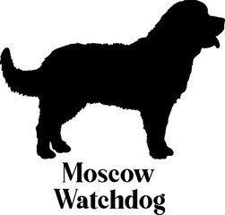 Moscow Watchdog Dog silhouette dog breeds logo dog monogram logo dog face vector