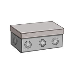 Obraz premium electrical junction box cartoon. energy cable, construction connection, switch industrial electrical junction box sign. isolated symbol vector illustration