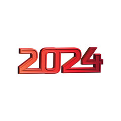 2024 text and number new year design