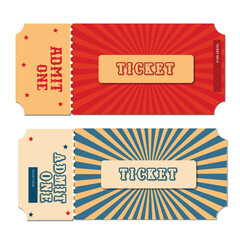 Carnival circus vintage ticket template