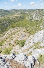 Fototapeta na wymiar The Cyclopean walls of Daorson, outside of Stolac, Bosnia and Herzegovina