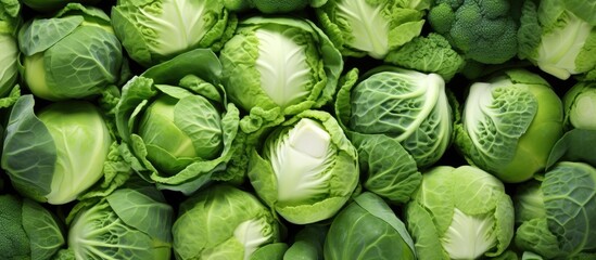 In the heart of a flourishing vegetable garden, freshly harvested white and green cabbage leaves glistened in the sunlight, exuding their healthy aura of vitamins and nourishment. These heart-shaped