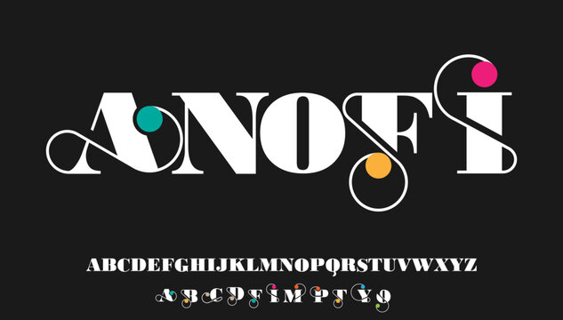 modern stylish calligraphy capital alphabet letter logo design