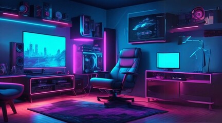 Gamer room interior design