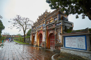 Fototapeta premium The Hue Citadel, the ancestral home of the Nguyen clan in Hue, Vietnam