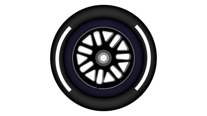 Obraz premium レースタイヤ（白）