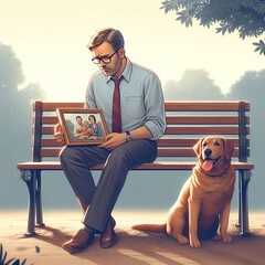 man with dog