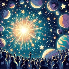 background with fireworks