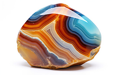 Agate gems isolated on white