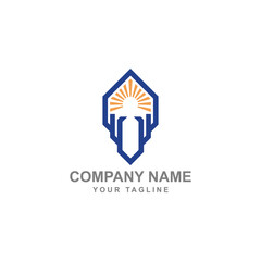 Architect Construction Solutions Vector Logo Template. Idea Construction Architect.