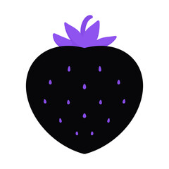 黒いいちごイラスト⭐︎PNG