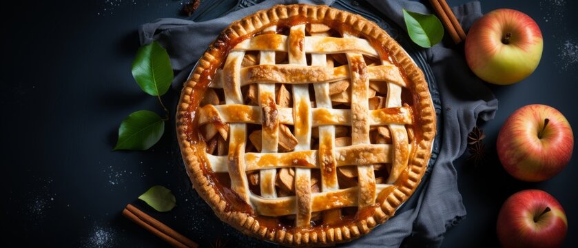 Generative AI image of an Apple pie