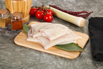 Fresh raw squid for cooking