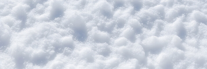Natural snow texture background, closeup top view
