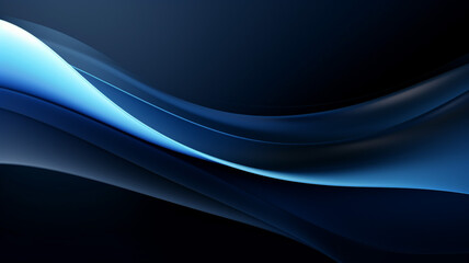 Modern 3d wave curve blue black presentation background