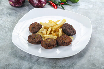 Vegan cuisine - chickpea round falafel