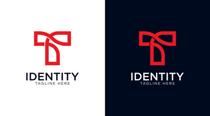 Creative letter T logo design - obrazy, fototapety, plakaty