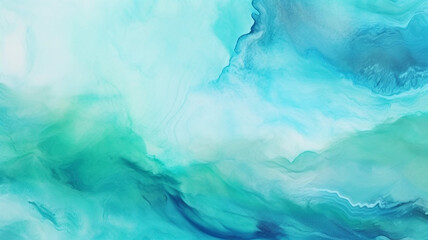 Abstract teal to blue watercolor paint background