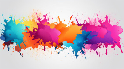 Colorful watercolor paint stains background