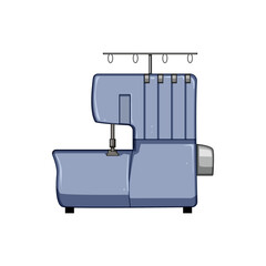 stitch overlock cartoon. clothing craft, seam needlework, equipment hobby stitch overlock sign. isolated symbol vector illustration