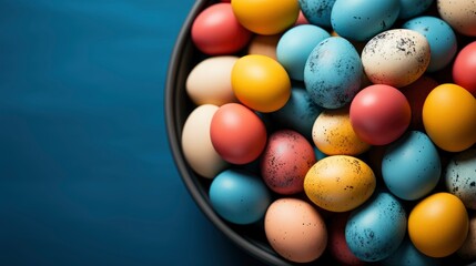 Fototapeta na wymiar Easter Holiday Concept Colorful Eggs Background , Background HD, Illustrations