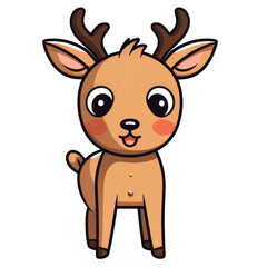 Simple reindeer illustration, Christmas concept