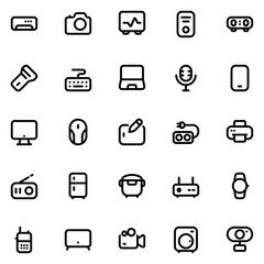 electronic device line icon sheet