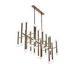 chandelier on the ceiling isolated on white background, hanging lamp, pendant light, 3D illustration, cg render