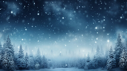 winter forest falling snow in the air christmas enjoy