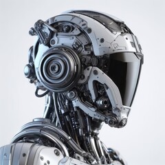 Fototapeta premium Robot from the future with white background