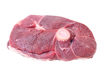 Lamb meat on a white background