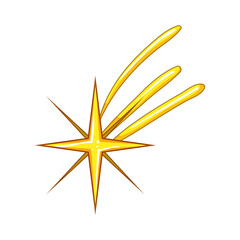 comet star shoot cartoon. sky ing, meteor meteorite, bright light comet star shoot sign. isolated symbol vector illustration