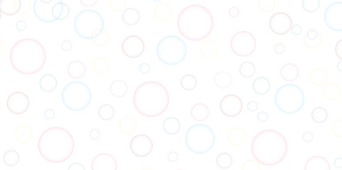 Colorful bubbles.Abstract Colorful transparent pink, blue and soap bubbles floating in the air.Design soap bubbles on a white background. Vector illustration. Shiny balls.Soap bubbles randomly design.