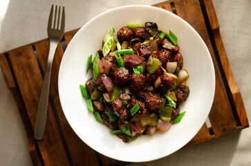 meat with vegetables