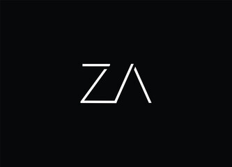 Creative Letters ZA Logo Design Vector Template