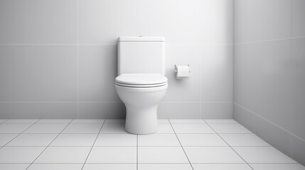 ceramic toilet bowl on in white room white  wall - 684472018