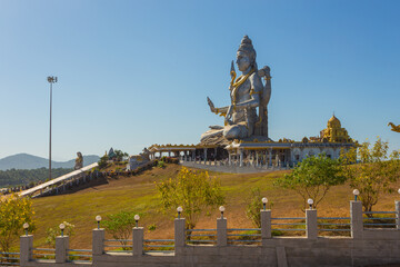 Obraz premium Statue of Lord Shiva was built at Murudeshwar