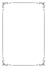 Decorative rectangle frame. Rectangle frame vector illustration. Suitable for wedding invitation, aesthetic decoration, social media post, banner, promotion, advertising, etc.