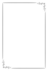 Decorative rectangle frame. Rectangle frame vector illustration. Suitable for wedding invitation, aesthetic decoration, social media post, banner, promotion, advertising, etc.