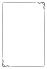 Obraz premium Decorative rectangle frame. Rectangle frame vector illustration. Suitable for wedding invitation, aesthetic decoration, social media post, banner, promotion, advertising, etc.