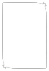 Decorative rectangle frame. Rectangle frame vector illustration. Suitable for wedding invitation, aesthetic decoration, social media post, banner, promotion, advertising, etc.