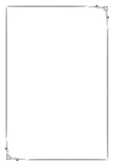 Decorative rectangle frame. Rectangle frame vector illustration. Suitable for wedding invitation, aesthetic decoration, social media post, banner, promotion, advertising, etc.