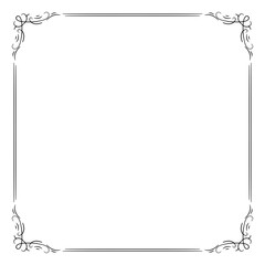 Decorative square frame. Square frame vector illustration. Suitable for wedding invitation, aesthetic decoration, social media post, banner, promotion, advertising, etc.