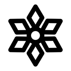 snowflake line icon