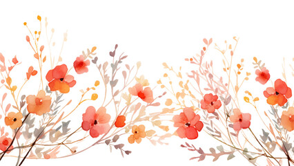 Floral and leaf card. watercolor design. For banners, posters, invitations, Watercolor flora green & gold leaf branches collection floral pattern.