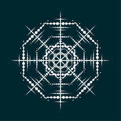 Obraz premium A snowflake winter set of black isolated nine icon silhouette on white background. A Flat snow icons, silhouette. Nice element for Christmas banner design