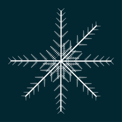 A soft snowflake winter set of black isolated nine icon silhouette on white background used in Christmas and New Year concept