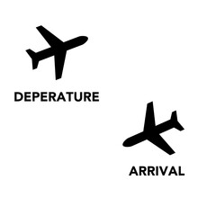 Two arrival and departure information symbols
