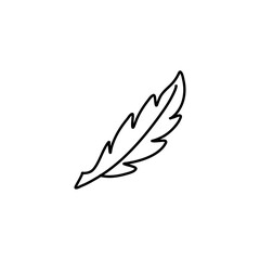 Simple feather line Icon