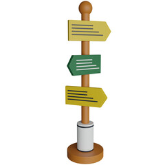 Signpost 3D Icon